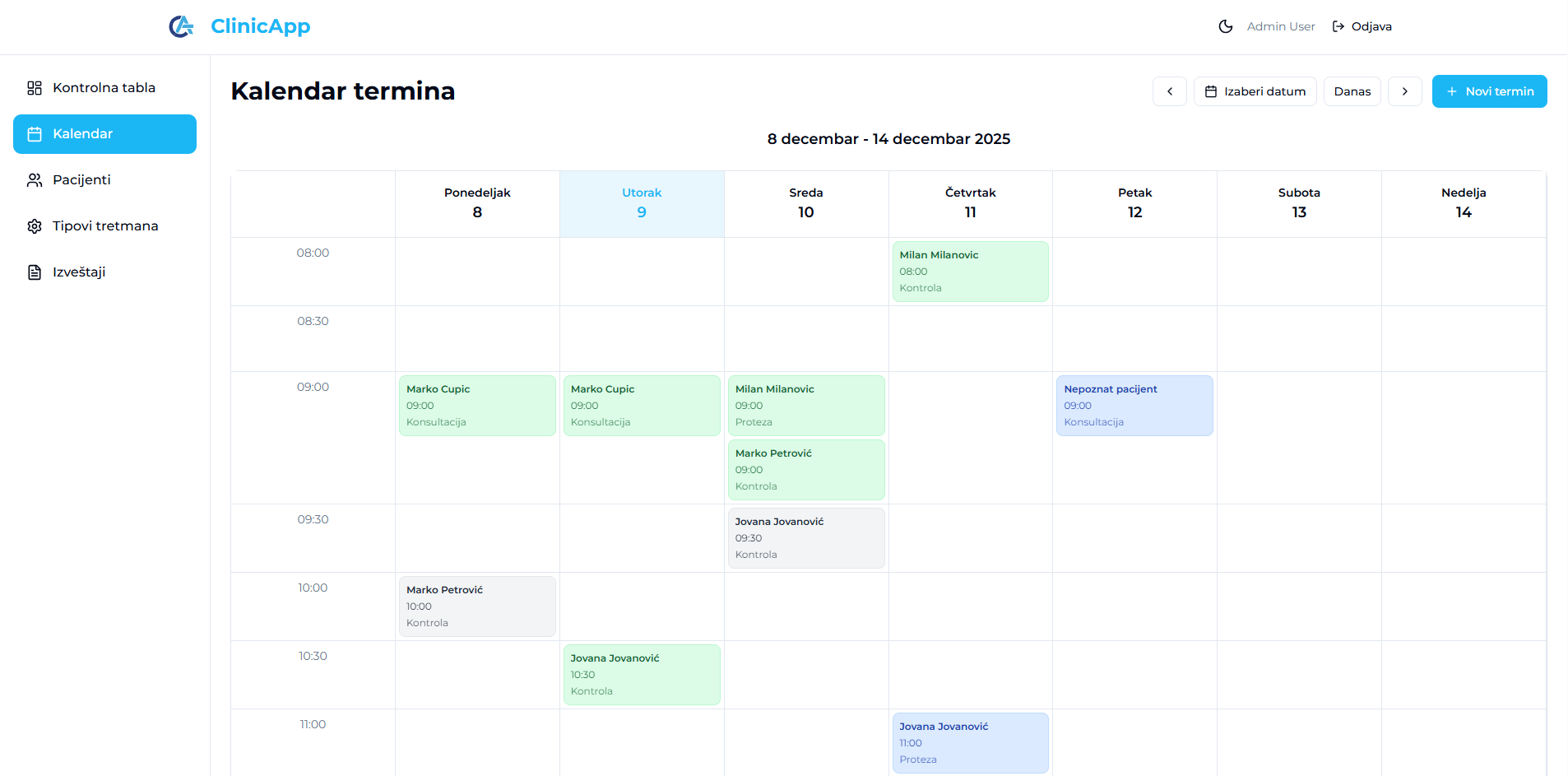 Pregled termina (kalendar)
